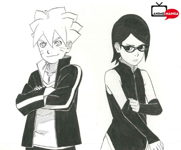 Boruto e Sarada nel manga spin-off di Naruto