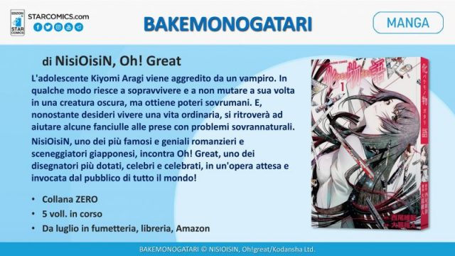 Bakemonogatari - Annuncio Napoli Comicon 2019