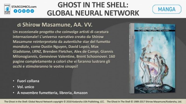 Ghost in The Shell - Global Neutral Network - Annuncio Napoli Comicon 2019